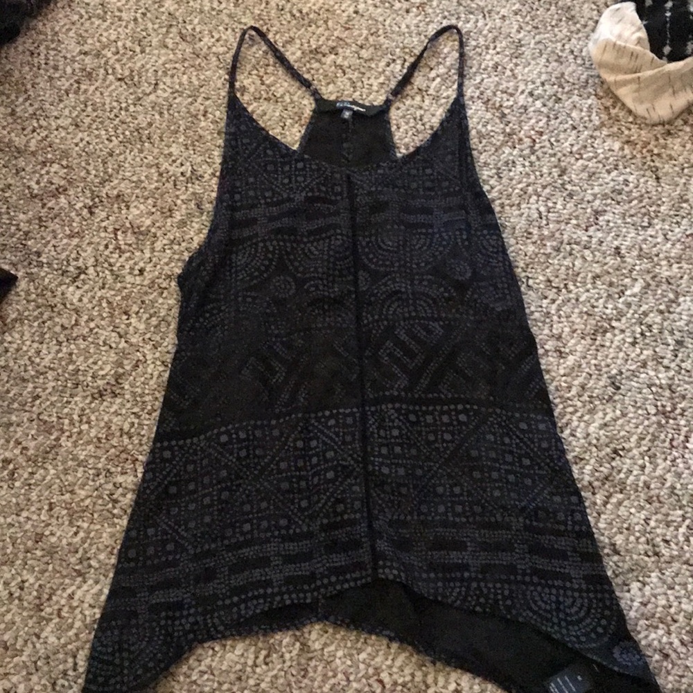 Sheer open back tank